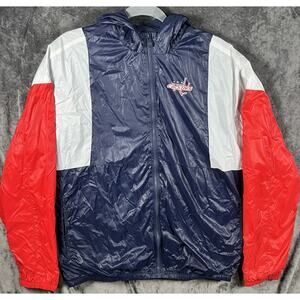 Washington Capitals NHL Youth XL Hooded Puffer Jacket Red Blue Full Zip